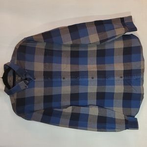 Eddie Bauer Classic Fit, XLT, Blue with blue and gray plaid